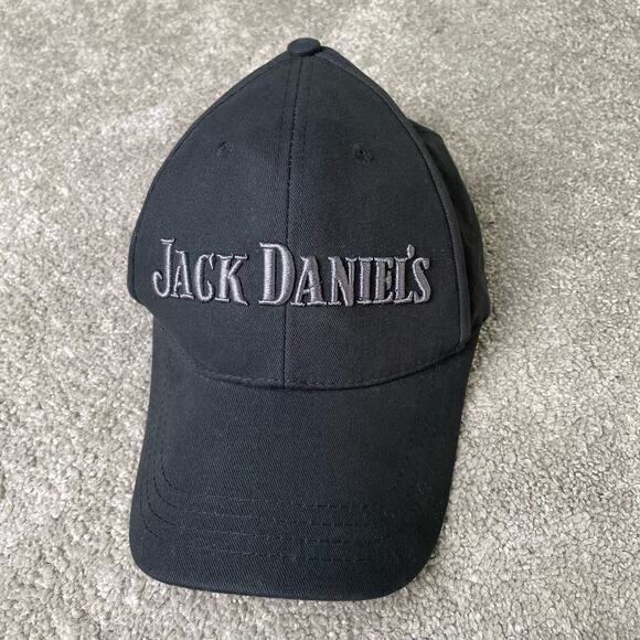 Jack Daniels Baseball Cap Hat Black Embroidered OS 100% Cotton Adjustable Strap - Picture 3 of 8